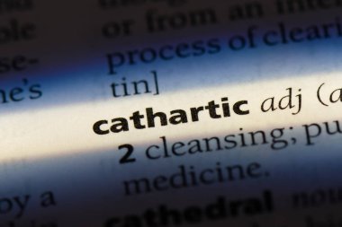 bir sözlüğü'ndeki cathartic sözcüğü. cathartic kavramı