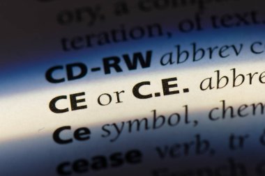 CE Word'de bir sözlük. CE kavramı