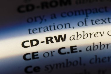 cd-rw Word'de bir sözlük. cd-rw kavramı