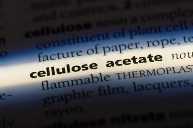Selüloz asetat Word'de bir sözlük. Selüloz asetat kavramı