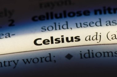 Celsius tek kelimeyle bir sözlük. Celsius kavramı