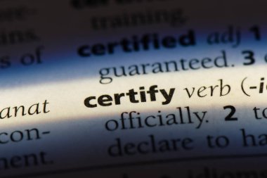 bir sözlüğü'ndeki sözcüğü tasdik. kavram tasdik