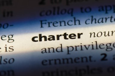 Charter Word'de bir sözlük. Charter kavramı
