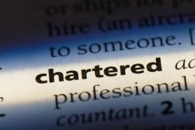 bir sözlüğü'ndeki Chartered sözcüğü. Chartered kavramı