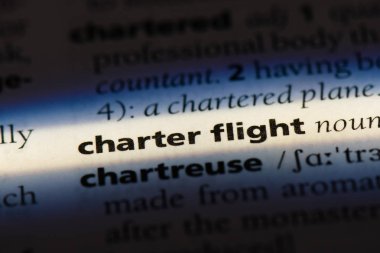 charter uçuş sözcük sözlüğe. charter uçuş kavramı