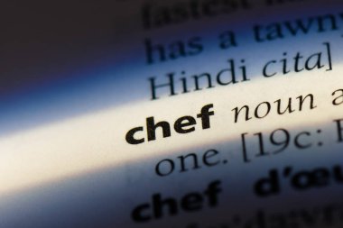Şef Word'de bir sözlük. Şef kavramı