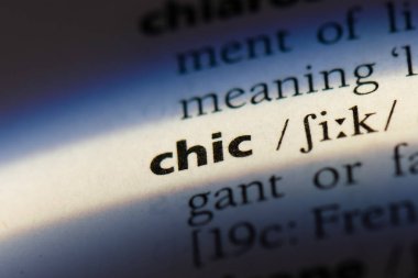şık tek kelimeyle bir sözlük. şık konsept