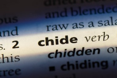 bir sözlüğü'ndeki sözcüğü ayıplamak. kavram söylenmek