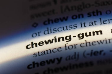 Sakız Word'de bir sözlük. Sakız kavramı