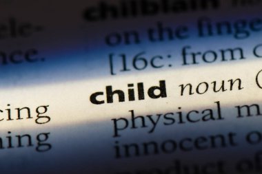 Çocuk Word'de bir sözlük. çocuk kavramı