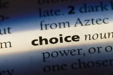 seçim Word'de bir sözlük. kavramı