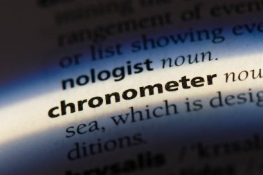 Chronometre Word'de bir sözlük. Chronometre kavramı