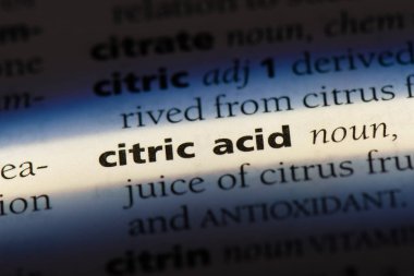 Sitrik asit Word'de bir sözlük. Sitrik asit kavramı