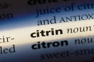 bir sözlüğü'ndeki Citrin sözcüğü. Citrin kavramı
