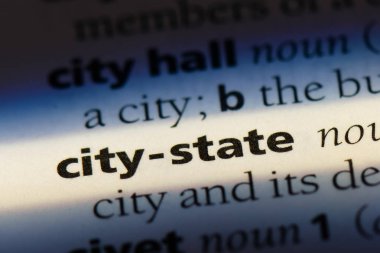 bir sözlüğü'ndeki şehir devleti sözcüğü. şehir devleti kavramı