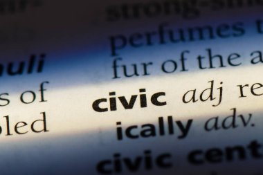 bir sözlüğü'ndeki sivil sözcüğü. Vatandaşlık kavramı