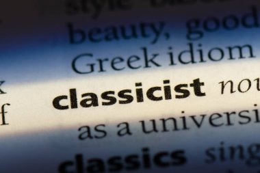 Klasik Word'de bir sözlük. Klasik kavramı