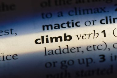 bir sözlüğü'ndeki sözcüğü tırmanmak. kavram tırmanmak