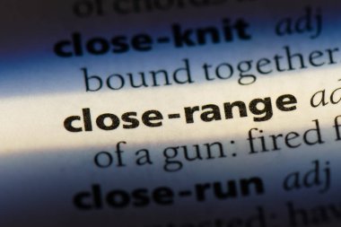 yakın mesafeden Word'de bir sözlük. yakın mesafe kavramı