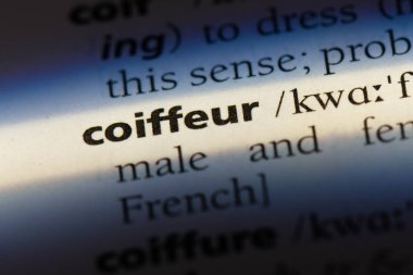 Kuaför Word'de bir sözlük. Kuaför kavramı