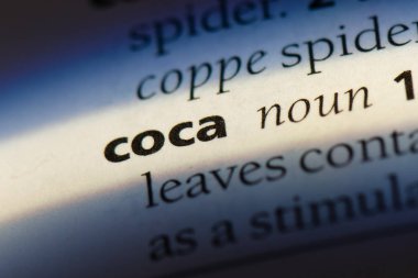 Coca Word'de bir sözlük. Coca kavramı