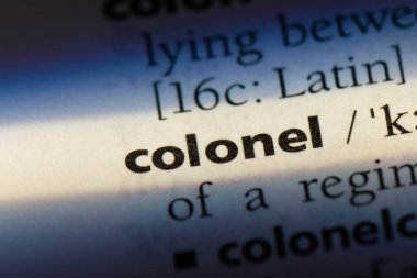 Albay Word'de bir sözlük. Albay kavramı