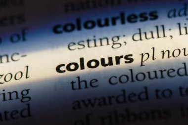 renkler sözcük sözlüğe. renk kavramı