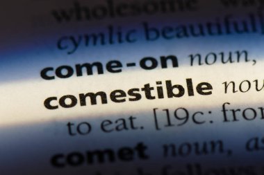 yenilebilir tek kelimeyle bir sözlük. yenilebilir kavramı