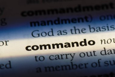 komando Word'de bir sözlük. komando kavramı