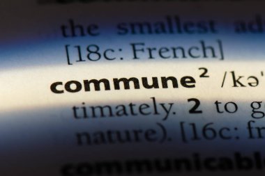 Komün Word'de bir sözlük. kavramı komün