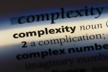 karmaşıklık Word'de bir sözlük. karmaşıklık kavramı