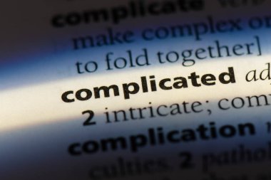 karmaşık tek kelimeyle bir sözlük. karışık kavramı
