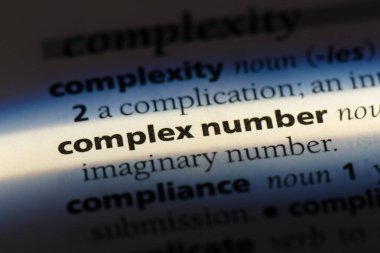 bir sözlüğü'ndeki karmaşık sayı sözcüğü. karmaşık sayı kavramı