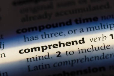 bir sözlüğü'ndeki sözcüğü anlamak. kavram kavramak