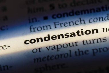 yoğunlaşma Word'de bir sözlük. yoğunlaşma kavramı