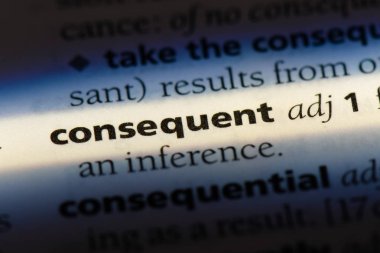 Bunun sonucunda tek kelimeyle bir sözlük. Bunun sonucunda kavramı