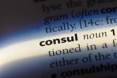 Konsül Word'de bir sözlük. Konsül kavramı