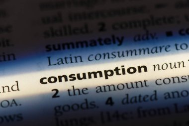 tüketim Word'de bir sözlük. tüketim kavramı