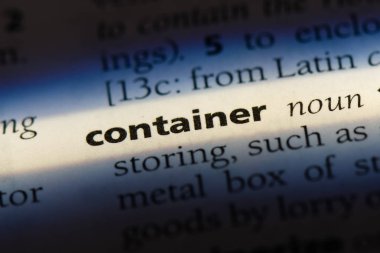 Konteyner Word'de bir sözlük. Konteyner kavramı