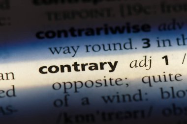 aksine tek kelimeyle bir sözlük. aksine kavramı