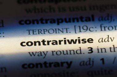 Tam tersine bir sözlükte kelime. Tam tersine kavramı