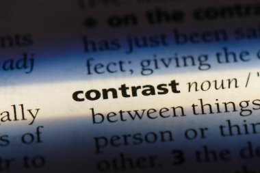 kontrast Word'de bir sözlük. kontrast kavramı