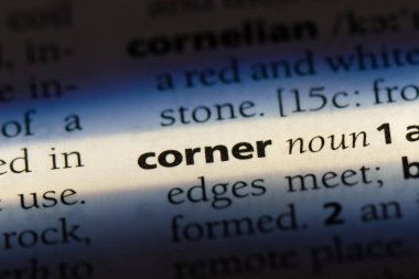 köşe Word'de bir sözlük. köşe kavramı