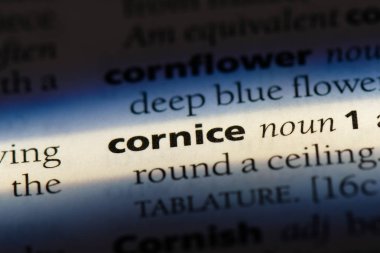 bir sözlüğü'ndeki sözcüğü korniş. Korniş kavramı
