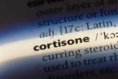 cortisone word in a dictionary. cortisone concept clipart