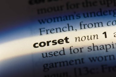 korse Word'de bir sözlük. korse kavramı