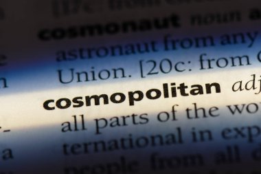 bir sözlüğü'ndeki kozmopolit sözcüğü. kozmopolit kavramı