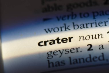 krater Word'de bir sözlük. krater kavramı