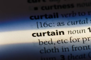 perde Word'de bir sözlük. perde kavramı