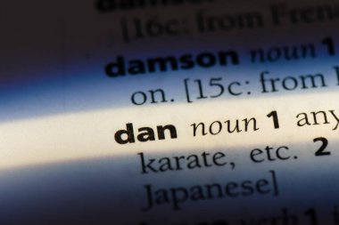 dan Word'de bir sözlük. dan kavramı